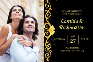 Wedding invitation template Etiket