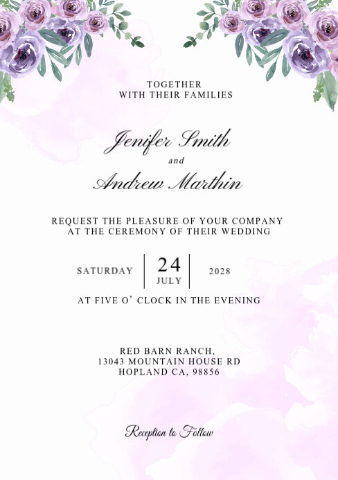 Copy of Wedding Invitation template free download | PosterMyWall