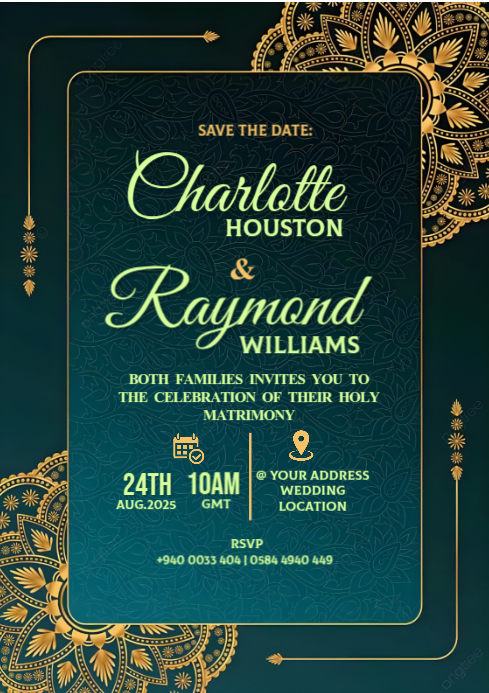 wedding invitation templates A4