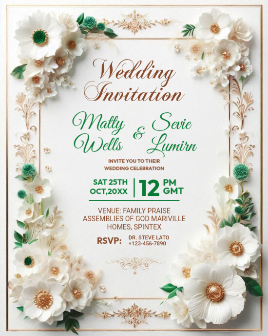 Wedding Invitation Templates Instagram Portrait