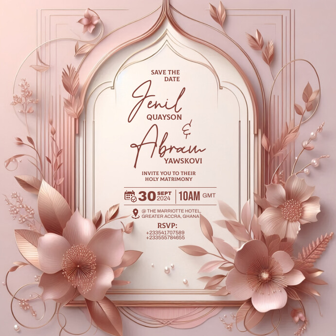 Wedding invitation templates Instagram Plasing