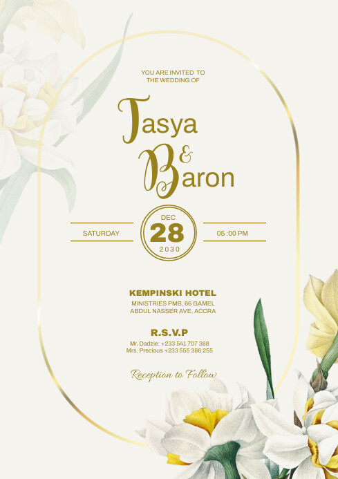 Wedding Invitation Templates | PosterMyWall