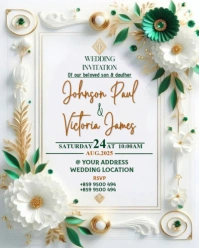 wedding invitation templates Instagram Portrait