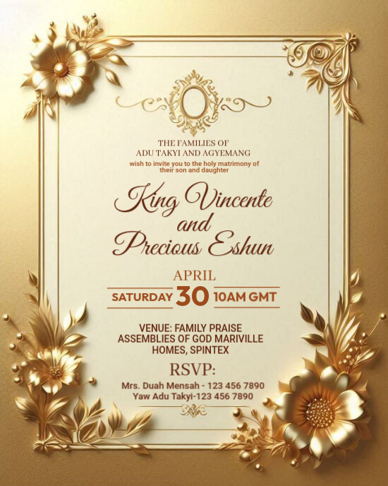 Wedding Invitation Templates Instagram Portrait