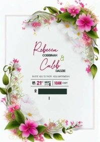Wedding Invitation Templates A4