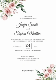Wedding invitation templates free download A5