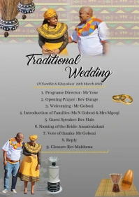 Wedding Invitation Traditional A5 template