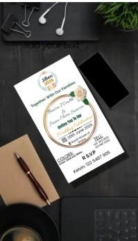 Wedding invitation video Visitekaartje template