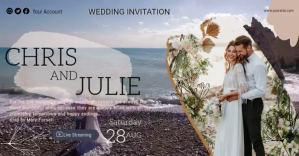 Wedding Invitation Video Facebook Event Cover template