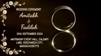 Wedding invitation video save the date Digital Display (16:9) template