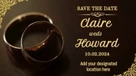 Wedding invitation video save the date Tampilan Digital (16:9) template