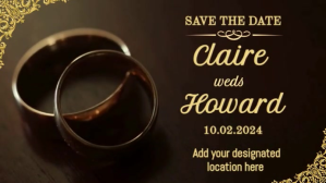 Wedding invitation video save the date Ekran reklamowy (16:9) template