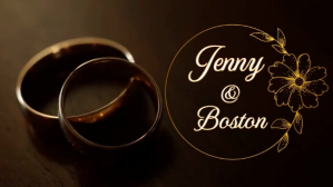Wedding invitation YouTube intro งานแสดงผลงานแบบดิจิทัล (16:9) template