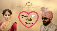 Wedding invite Pantalla Digital (16:9) template