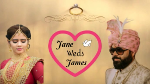 Wedding invite Digitalt display (16:9) template