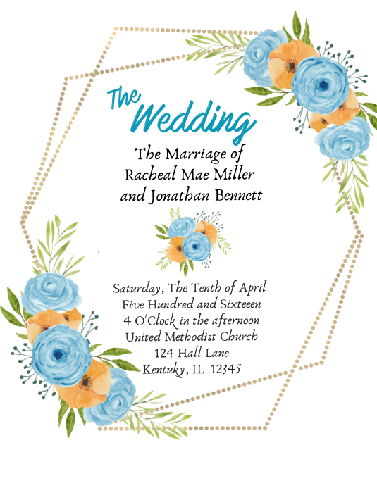 Wedding Invite Template | PosterMyWall