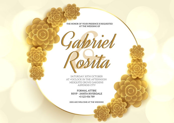 Wedding INVITE Invitation DESIGN Template Poskaart