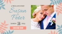 Wedding love story youtube thumbnail template Presentation (16:9)
