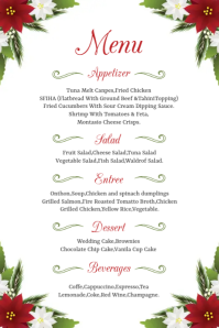 Wedding Menu Card Etykieta template