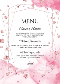 Wedding Menu Card Template (1) A6