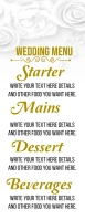 Wedding menu design template 2024 Meia página - Letter