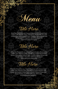 Wedding Menu Half Page Wide template