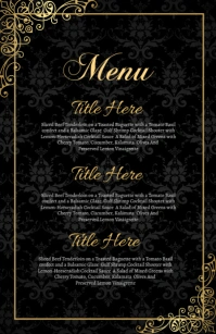 Wedding Menu Half Page Wide template