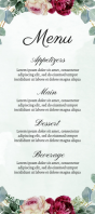 Wedding Menu Rack Card template