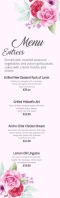 Wedding Menu Half Page Legal template