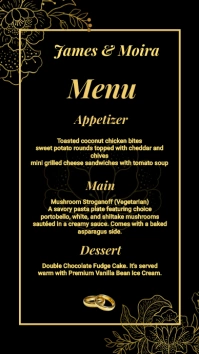 Wedding Menu Instagram Story template