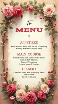 Wedding Menu Instagram Story template