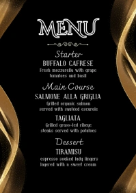 Wedding Menu A4 template