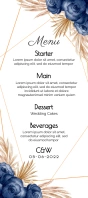 wedding menu free design Rack Card template