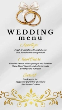 Wedding Menu Layout Instagram Story template