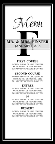 Hvid Wedding Menu Halv side Letter Template