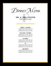 Wedding Menu Flyer (US Letter) template