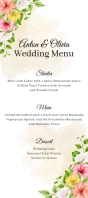 Wedding Menu Template Rack Card
