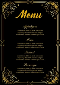 Wedding Menu template A6