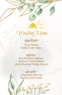 wedding menu video Tabloïd template