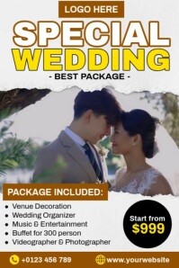 Wedding Package Ads Poster template