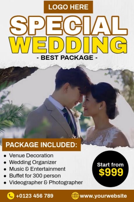 Wedding Package Ads โปสเตอร์ template