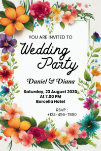Wedding Party Poster template