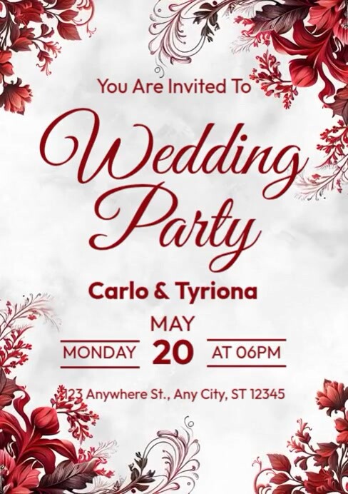 Wedding Party Template PosterMyWall