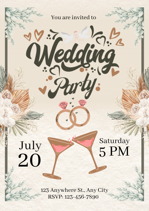 Wedding Party Template PosterMyWall