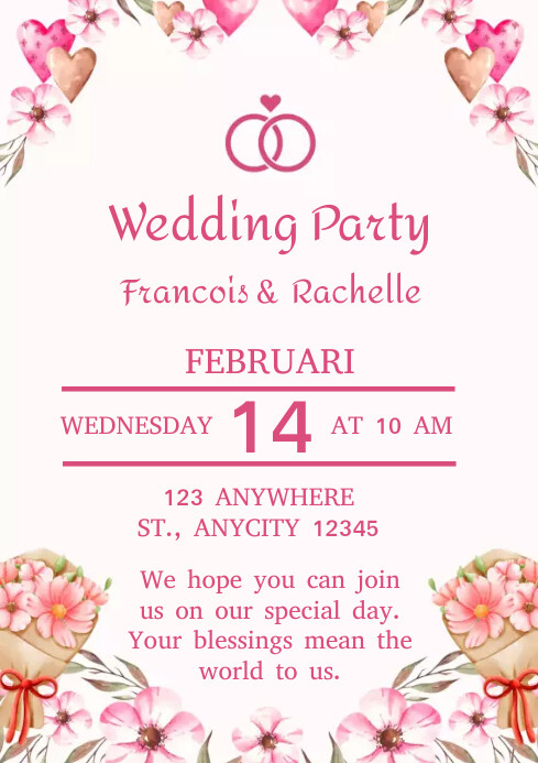 Wedding Party Template PosterMyWall