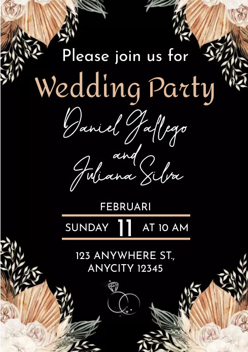 Wedding Party Template PosterMyWall