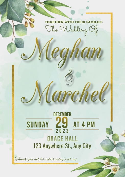 Wedding Party Invitation Template | PosterMyWall