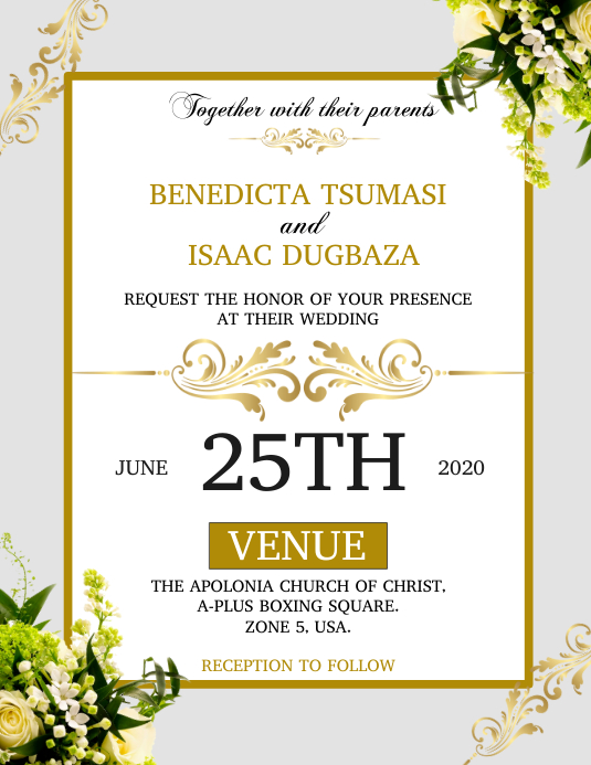 Wedding Party Invitation Template Postermywall