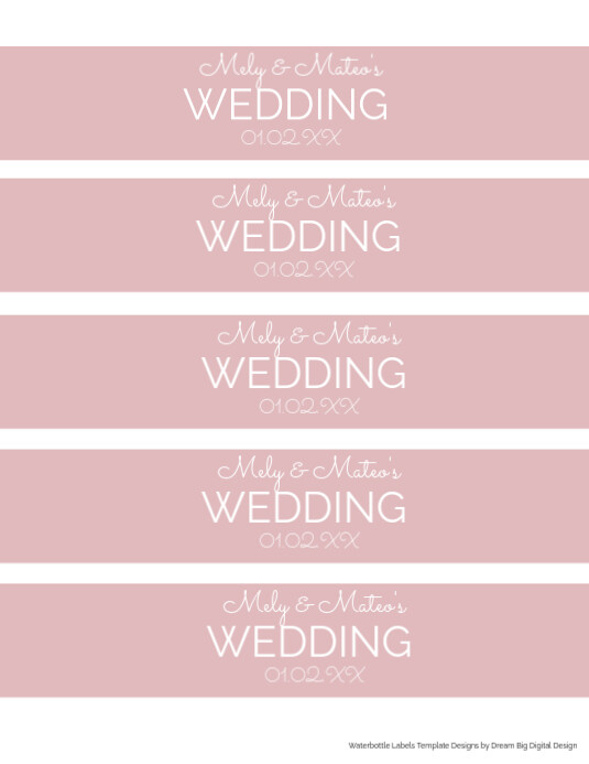 Wedding Party Waterbottle Label Templates | PosterMyWall