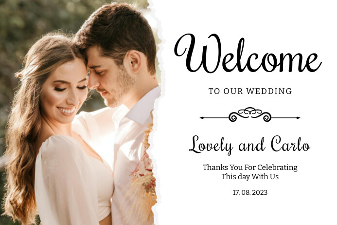 Copy of Wedding Photo Welcome Sign | PosterMyWall
